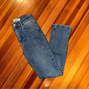 Reformation High Rise Straight Leg Jean in Darwin Wash